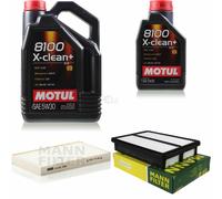 MANN-FILTER Inspección set Motul 6L 5W-30 para Hyundai Tucson 2.0 CRDi AWD