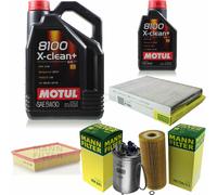 MANN-FILTER Inspección Set Motul 6L 5W-30 Para VW Caddy II Kasten 1.9 SDI