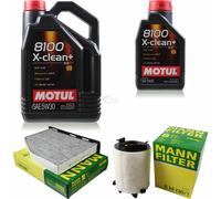 Mann-Filter Inspección Set Motul 6L 5W-30 para VW Golf V 1.6 1.4 TSI 2.0 FSI