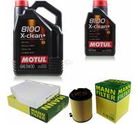 Mann-Filter Inspección Set Motul 6L 5W-30 para VW Golf V - 1.6 1.4 TSI