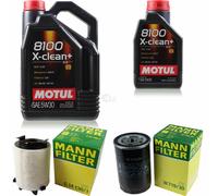 MANN-FILTER Inspección Set Motul 6L 5W-30 Para VW Golf V 1.6 Audi A3