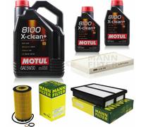 Mann-Filter Inspección Set Motul 7L 5W-30 para Hyundai Tucson 2.0