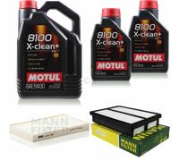 MANN-FILTER Inspección set Motul 7L 5W-30 para Hyundai Tucson 2.0 CRDi AWD