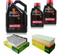 MANN-FILTER Inspección Set Motul 7L 5W-30 Para VW Touran 2.0 TDI 16V 1.9 1.4