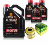 Mann-Filter Inspección Set Motul 8L 5W-30 para Nissan Interstar Bus DCI