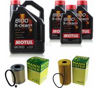 Mann-Filter Inspección Set Motul 8L 5W-30 para Opel Vivaro Caja 2.5 CDTI