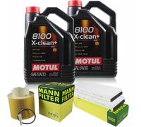 Mann-Filter Inspección Set Motul 9L 5W-30 para Audi A6 Allroad 3.0 Tdi Quattro