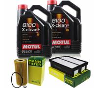 MANN-FILTER Inspección Set Motul 9L 5W-30 Para Hyundai IX35 2.0 CRDi 4WD