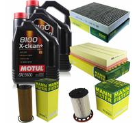 MANN-FILTER Inspección Set Motul 9L 5W-30 Para VW Touareg 3.0 V6 TDI 4.2 V8