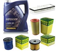 MANN-FILTER Paquete de inspección MANNOL 5L Defender 10W-40 para Peugeot 306