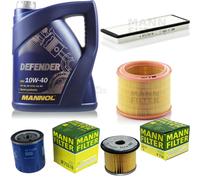 MANN-FILTER Paquete de inspección MANNOL 5L Defender 10W-40 para Peugeot 306