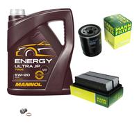 MANN-FILTER Paquetes De Inspección MANNOL 5L Energy 5W-20 Para Hyundai I20 1.2