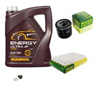 MANN-FILTER Paquetes De Inspección MANNOL 5L Energy 5W-20 Para Mazda 3 1.6 1.4