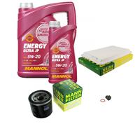 MANN-FILTER Paquetes De Inspección MANNOL Energy 5W-20 6L Para Mazda 3 1.6 1.4