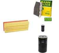 Mann-Filter Service Paket mit 1x Luftfilter C35154, 1x Innenraumfilter CUK2939, 1x Kraftstofffilter WK950/21, 1x Ölfilter W950/26
