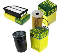 MANN-FILTER Set Aceite de Aire Combustible para Kia Soul II Ps 1.6 Crdi 136 128