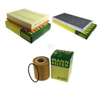 MANN-FILTER Set Aire Habitáculo Aceite para Land Rover Range IV LG 3.0 Td
