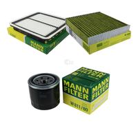 MANN-FILTER Set Aire Innenraum- & Filtro Aceite para Subaru Interior Bm Br 3.6 R