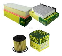 MANN-FILTER Set De Aire Habitáculo Aceite para VW Golf V 1K1 1.4 TSI 5M1 521 FSI
