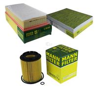 MANN-FILTER Set Filtro de Aire Filtro de Cabina Aceite para VW Touareg 7LA