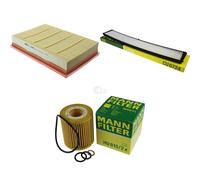 MANN-FILTER Set Filtro de Aire Filtro Habitáculo Aceite para BMW X3 E83 2.0i