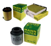 MANN-FILTER Set Para VW Caddy III Kombi 2KB 2KJ 2CB 2CJ 1.2 TSI Beetle 5C1 16V