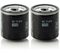 MANN-FILTER W 714/4 Filtro de aceite - para Automóviles + Vehículos de transporte (Paquete de 2)