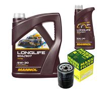 Mann Filtro 6L mannol Longlife 504/507 5W-30 para Nissan Note E11 NE11 1.4