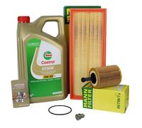 Mann Filtro de Aceite Juego + Castrol 5W30 para VW Touran 1T Golf 5 6 1.9 2.0