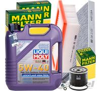 Mann Inspección + 1x5L Liqui Moly 5W40 Aceite Apto para Renault Twingo 3 Móvil