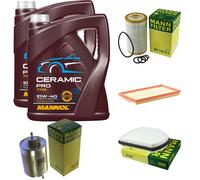 MANN Inspección Set 10L MANNOL Ceramic Pro 10W-40 Para Mercedes-Benz CLK C208