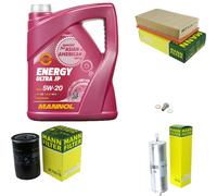 MANN Inspección Set 5 L MANNOL Energy Ultra JP 5W-20 para BMW E30 320i 325i