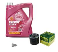 MANN Inspección Set 5 L MANNOL Energy Ultra JP 5W-20 para Hyundai Sonata V 2.4