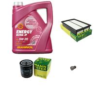 MANN Inspección Set 5 L MANNOL Energy Ultra JP 5W-20 para Mazda 5 2.0 1.8