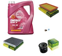 MANN Inspección Set 5L MANNOL Energy 5W-20 para Nissan Almera Tino 1.8 2.0