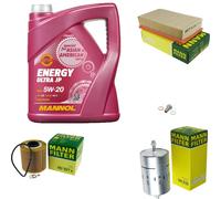 MANN Inspección Set 5L MANNOL Energy Ultra JP 5W-20 para BMW E30 318i 316i 518i