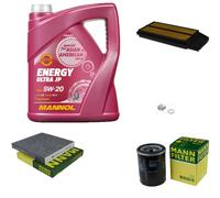 MANN Inspección Set 5L MANNOL Energy Ultra JP 5W-20 para Honda Accord VII 2.0