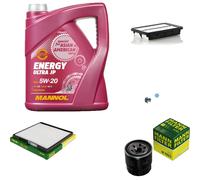 MANN Inspección Set 5L MANNOL Energy Ultra JP 5W-20 para KIA Picanto 1.0 1.2