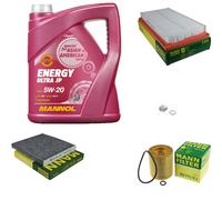 MANN Inspección Set 5L MANNOL Energy Ultra JP 5W-20 para Mazda 6