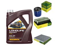 Mann Inspección Set 5L mannol Longlife 504/507 5W-30 para Kia Rio III Ub