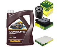 MANN Inspección Set 5L MANNOL LONGLIFE 504/507 5W-30 Para Suzuki Grand Vitara