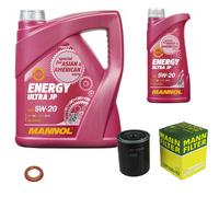 MANN Inspección Set 6 L MANNOL Energy 5W-20 para Nissan Patrol GR IV 2.8 TD