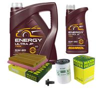 MANN Inspección Set 6 L MANNOL Energy Ultra JP 5W-20 para Ford Fusion 1.6