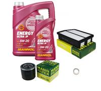 MANN Inspección Set 6 L MANNOL Energy Ultra JP 5W-20 para Hyundai IX35 2.0 2.4