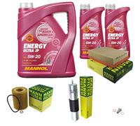 MANN Inspección Set 7 L MANNOL Energy Ultra JP 5W-20 para BMW E36 320i 323i