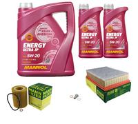 MANN Inspección Set 7 L MANNOL Energy Ultra JP 5W-20 para BMW E36 320i 323i