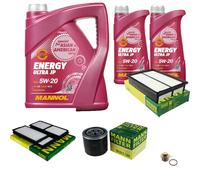 MANN Inspección Set 7 L MANNOL Energy Ultra JP 5W-20 para Mazda 5 2.0 CD