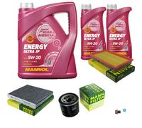 MANN Inspección Set 7L MANNOL Energy 5W-20 para Nissan Almera Tino 1.8 2.0