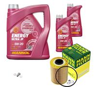 MANN Inspección Set 7L MANNOL Energy Ultra JP 5W-20 para BMW E36 320i 325i