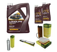 MANN Inspección Set 7L MANNOL LONGLIFE 504/507 5W-30 Para BMW 3er Touring E91